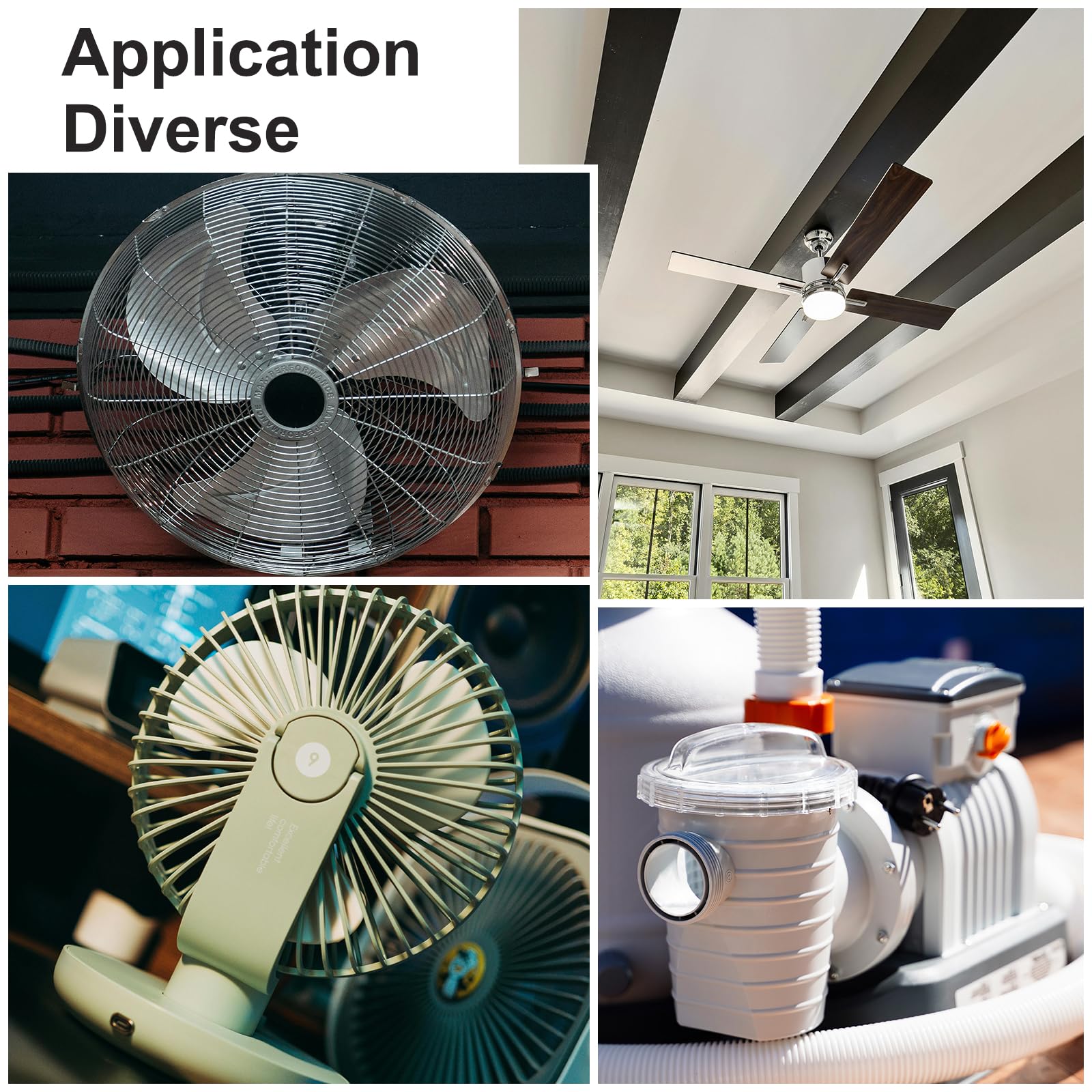 Sourcing Map Condensateur Ventilateur Plafond CBB61 0.8uF 450V AC 2