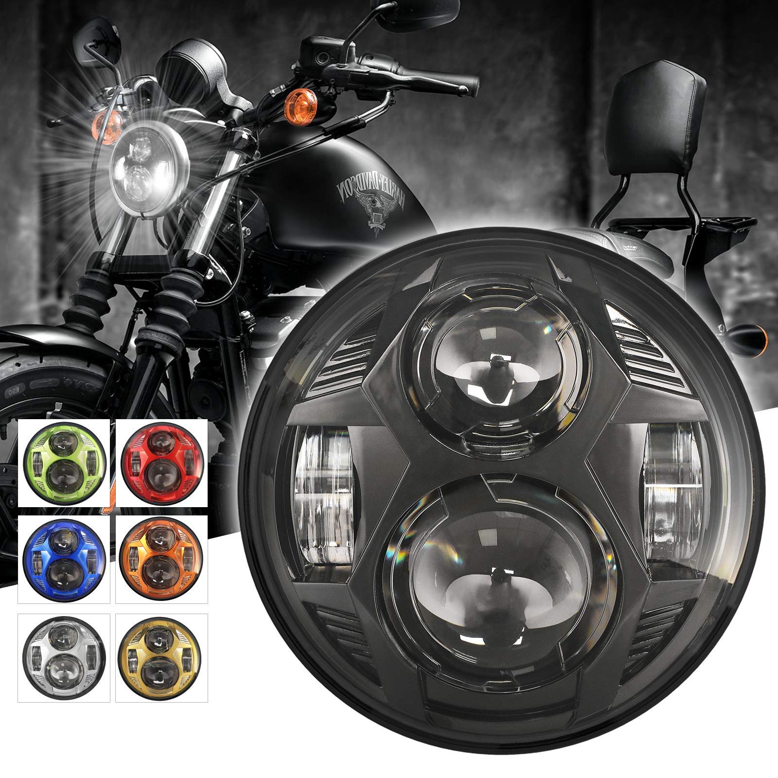 Headlight Housing 5-3/4 Motorcycle LED Headlight Compatible