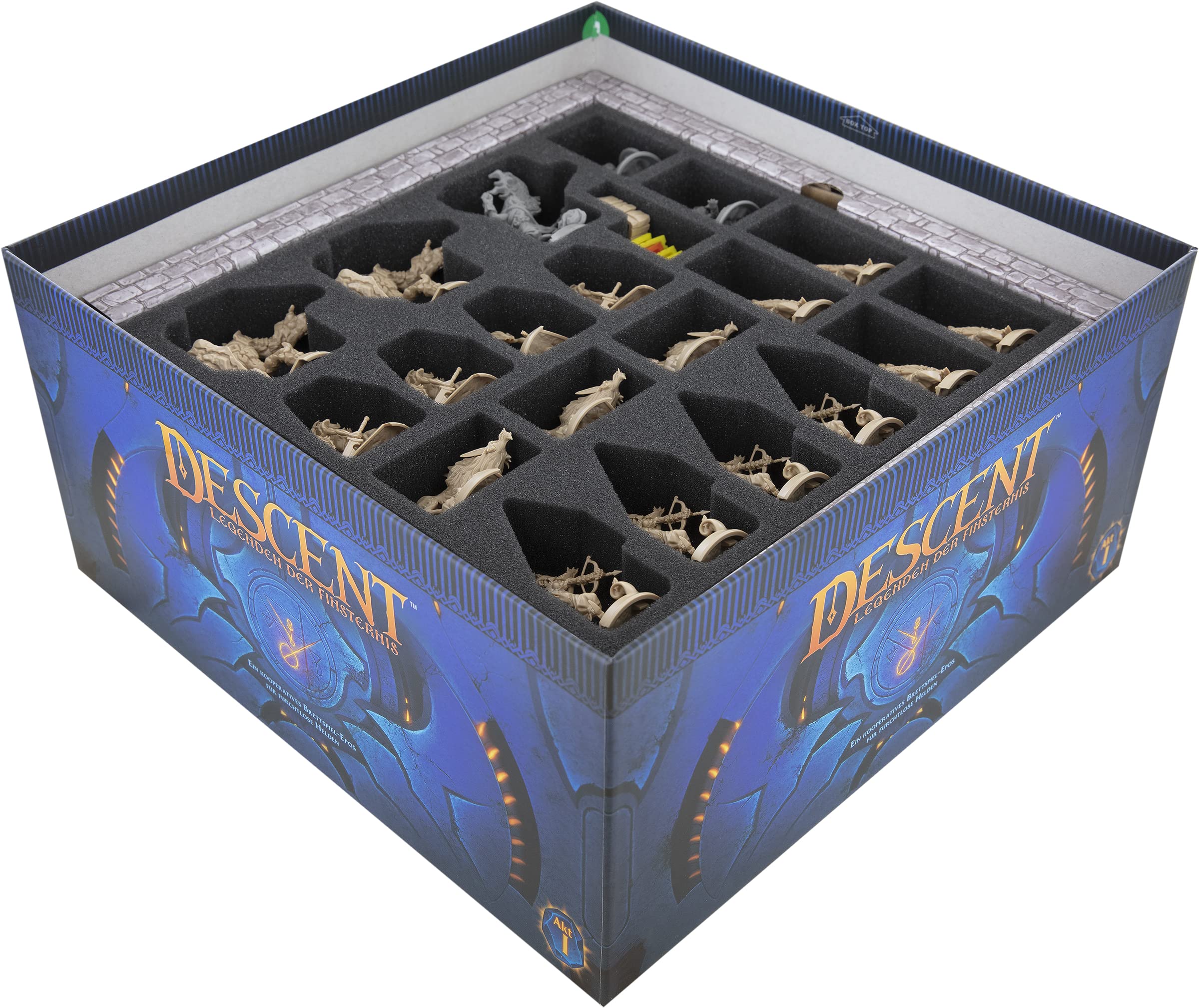 Feldherr Organizer + Set di Schiuma Compatibile con Descent: Legends of The Dark - Scatola del Gioco Principale
