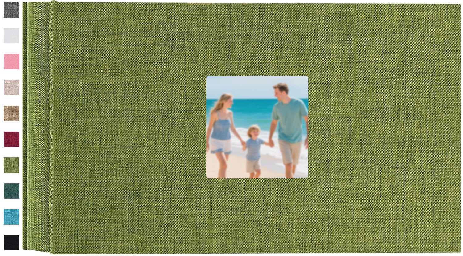 Ponping Small Photo Album 6x4 100 Photos Linen Cover Picture Photo Book for Family Wedding Anniversary Baby Vacation