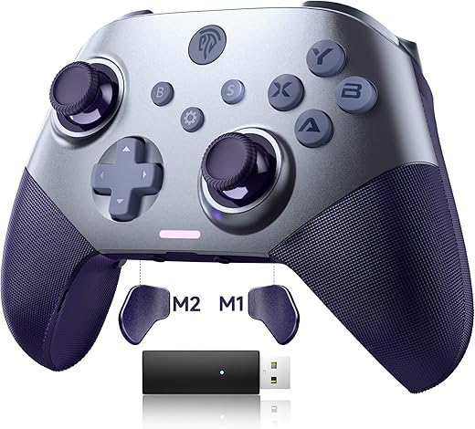 EasySMX X10 PC Controller for Black Myth: Wukong - Enhanced Wireless Bluetooth Controller with a Swappable Faceplate/Hall Joysticks and Triggers for PC/Switch/Steam/Android TV/Android and iOS Mobile