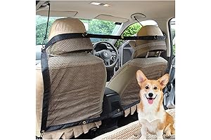 44.9"x24" Car Pet Barrier - Mesh Organizer with Adjustable Ropes and Hooks