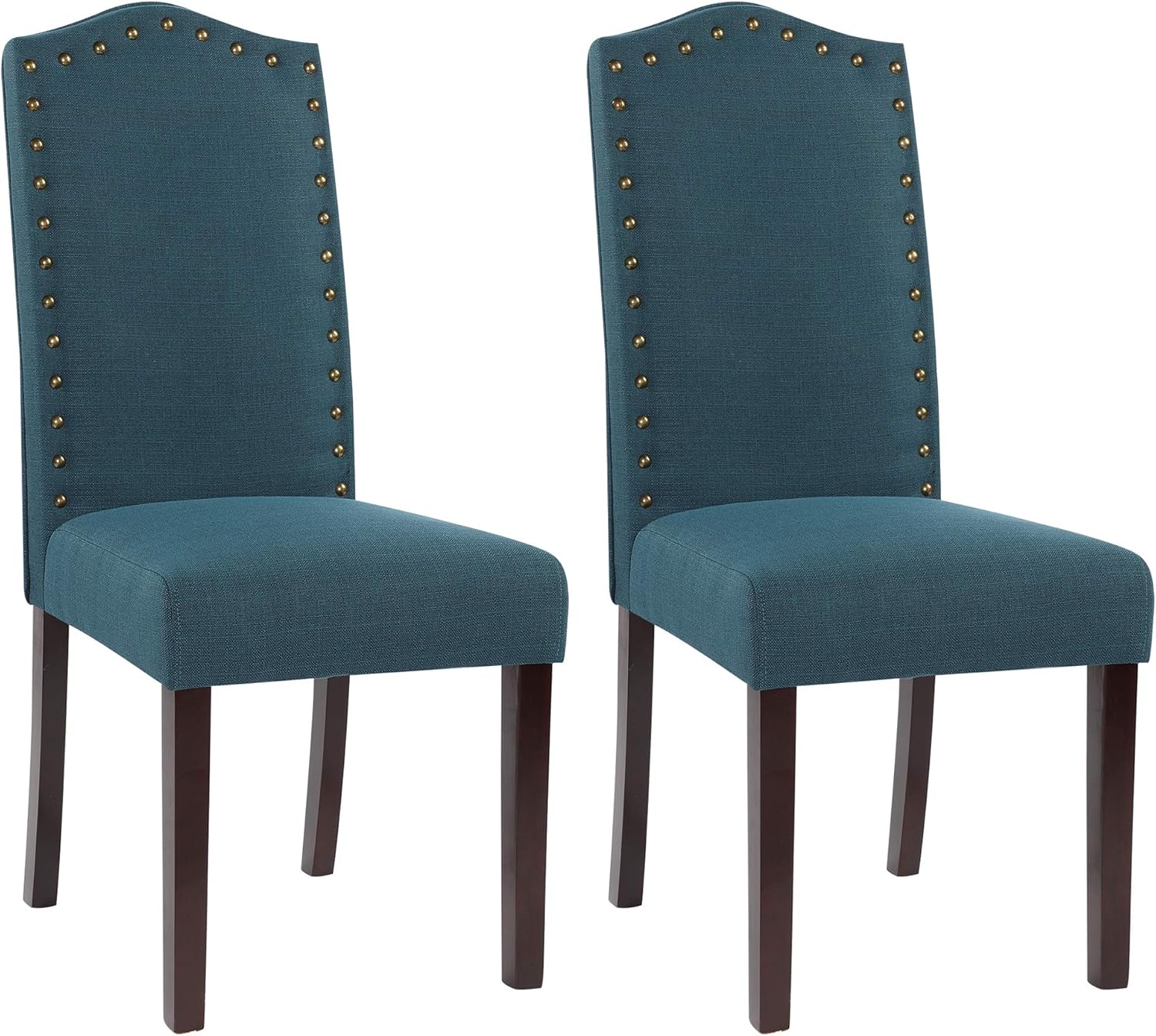 Buy High Back Fabric Upholstered Parsons Dining Chairs With Nailhead Trim Buy High Back Fabric Upholstered Parsons Dining Chairs With Nailhead Trim