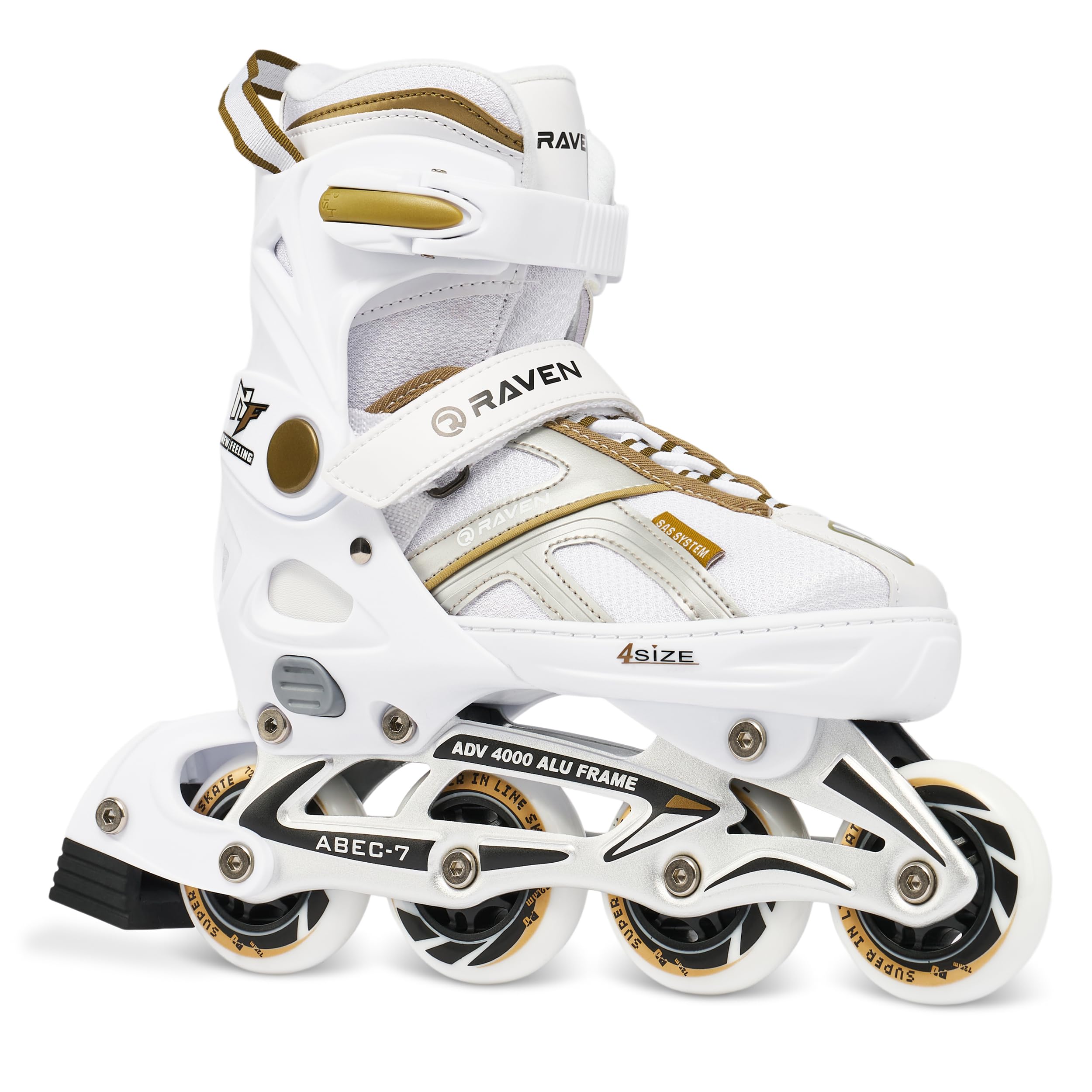 Raven – Patines para niñas, niños, Adultos y niños – Patines con Ruedas – Opción 2 en 1 con Patines de Hielo – Ajustables – Pulse