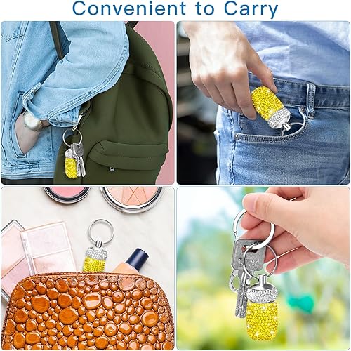 Miniatura 9 de Soleebee Pastillero portátil con llavero brillante, organizador de píldoras de viaje pequeño, contenedor de píldoras impermeable al aire libre,