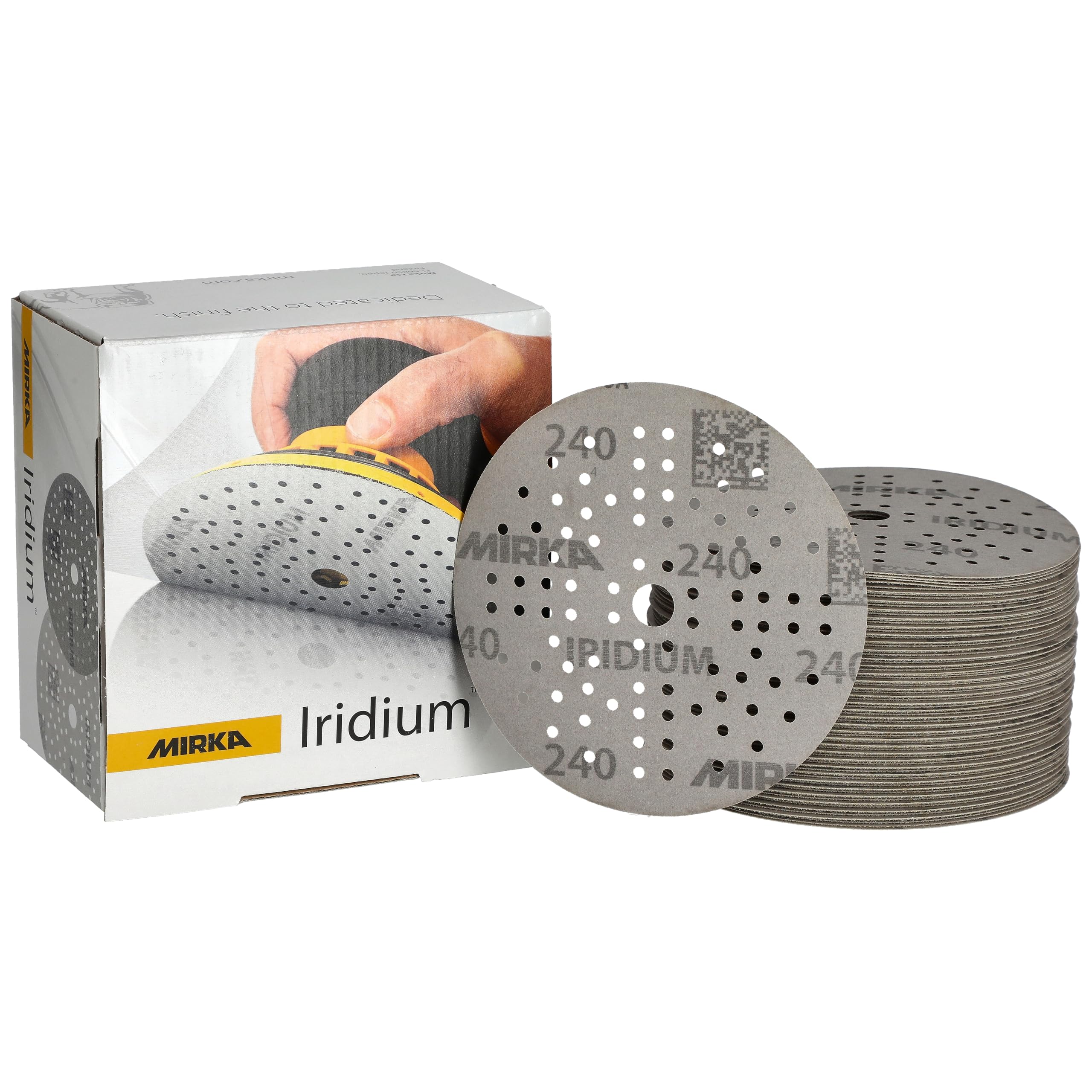 Mirka abrasive sheets Iridium sandpaper 125mm Hook and loop Grit 240 100pcs