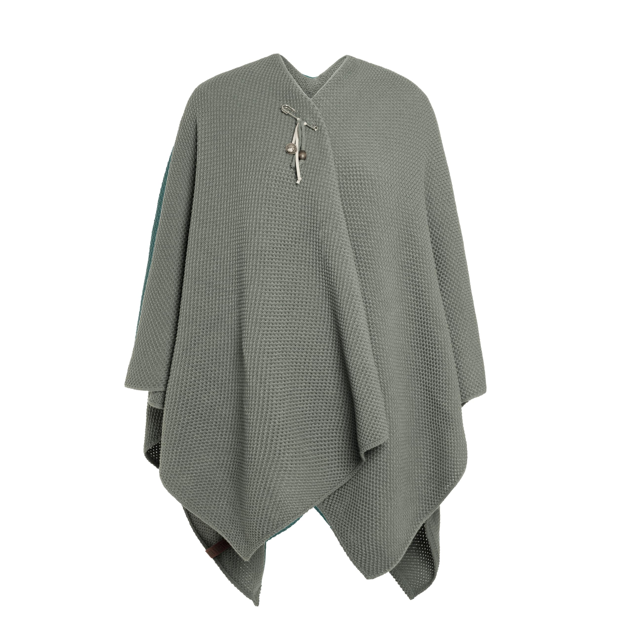 Knit Factory Women's Urban Green - Jazz Shawl Wrap - Knitted Poncho - Winter Poncho - Cape Coat - Shawls And Wraps - Blanket Scarf - One Size