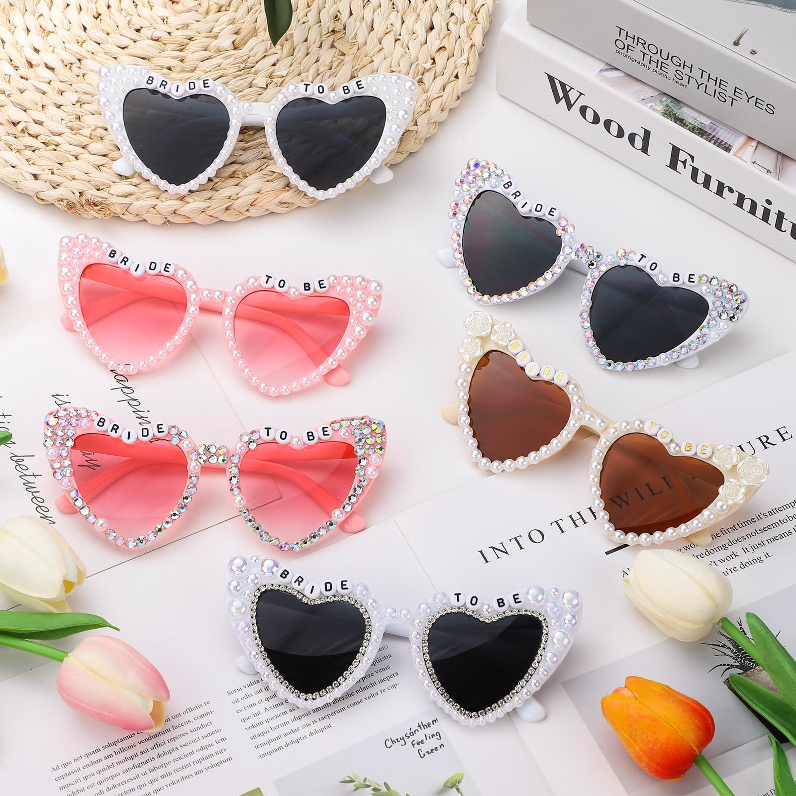 Amazon.com: Etercycle Heart Sunglasses, Bride To Be 