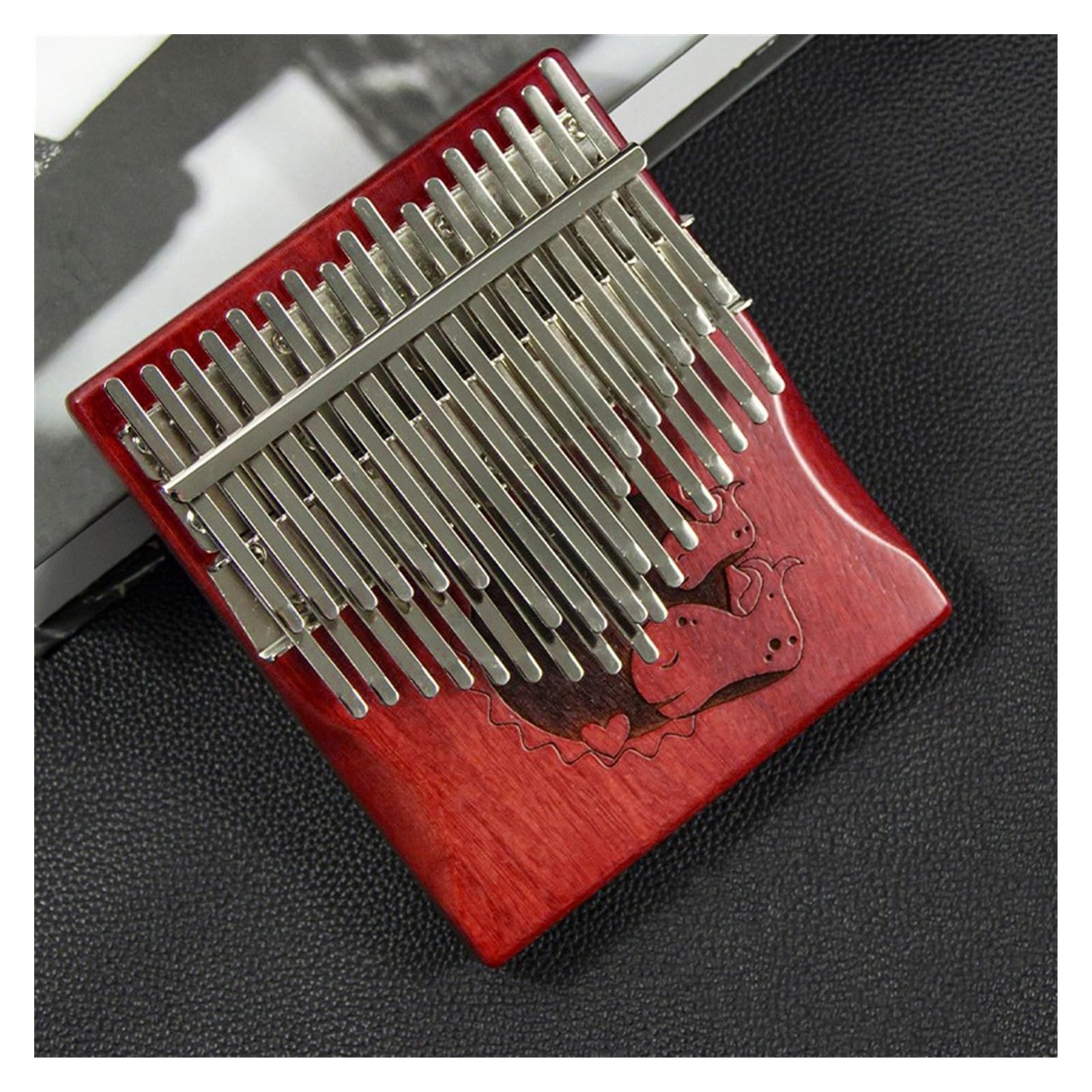 Kalimba 34-tonowy mahoniowy dwuwarstwowy fortepian kciukowy pięciopalcowy mini instrument muzyczny kalimba