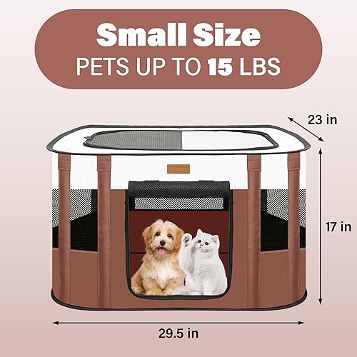Miniatura 2 de Corralito para perros Bolígrafos plegables de juego para gatos, para gatitos, conejos, tienda de campaña portátil para mascotas con bolsa de