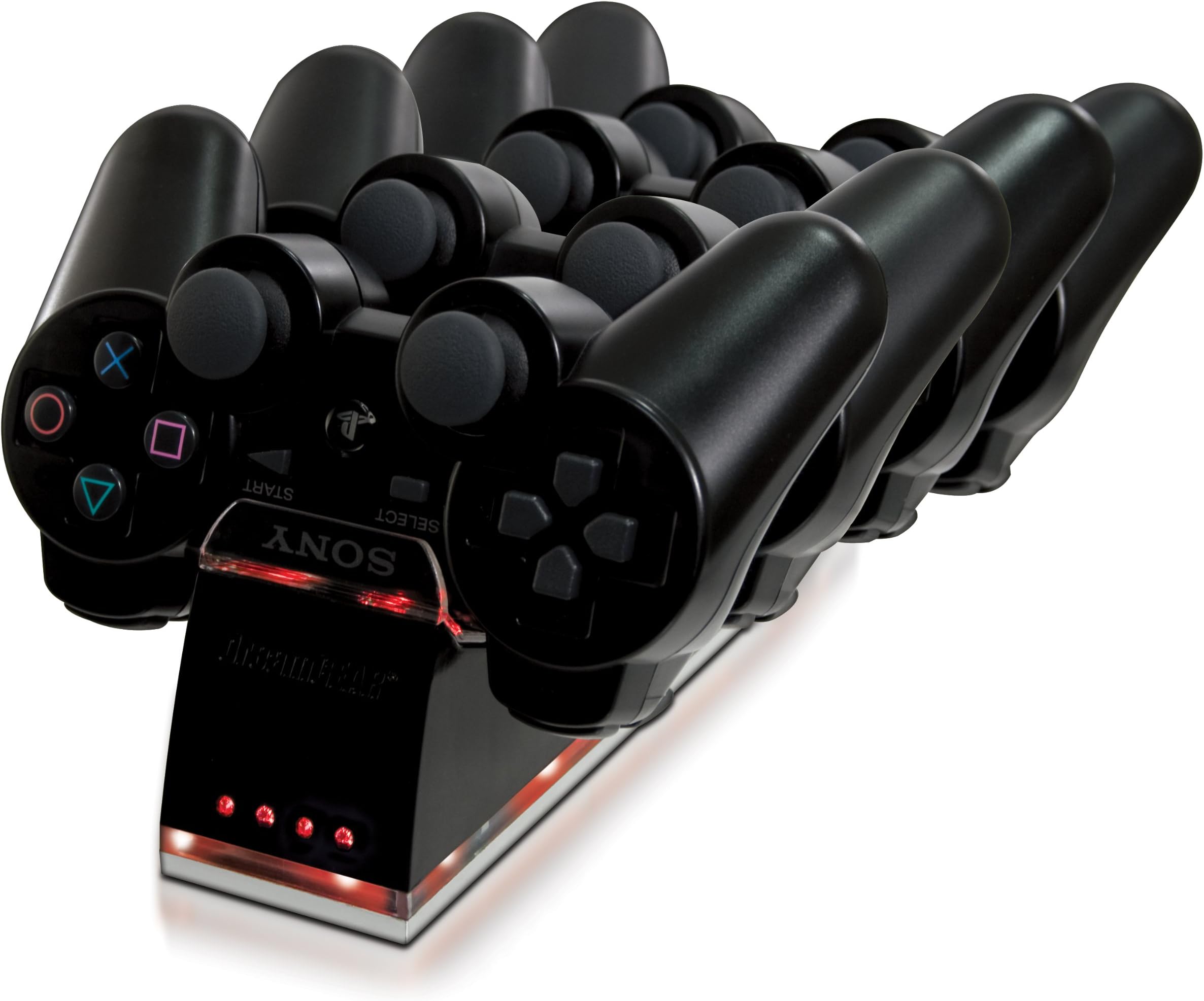 dreamGEAR PS3 Quad Charging Dock charges up to four PS3 controllers simultaneously. LEDs help monitor charge status