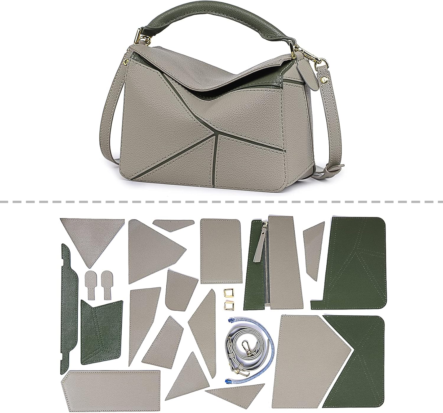 POPSEWING Puzzle Crossbody Bag DIY Kit for Women, Designer
