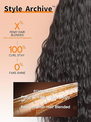 Miniatura 6 de GORGIUS Pelucas suaves de cabello humano ondulado bohemio sin pegamento con encaje frontal, listas para llevar, con línea de cabello predepilada y