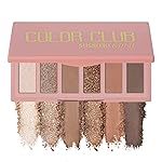 SUSIKEKI 6 Colors Mini Eyeshadow Makeup Palette Caramel & Bronzed Neutral Tone Eye Shadow Matte & Shimmer Nude Make Up Pallet with Mirror Blendable Highly Pigmented Travel Size Gift Kit 05