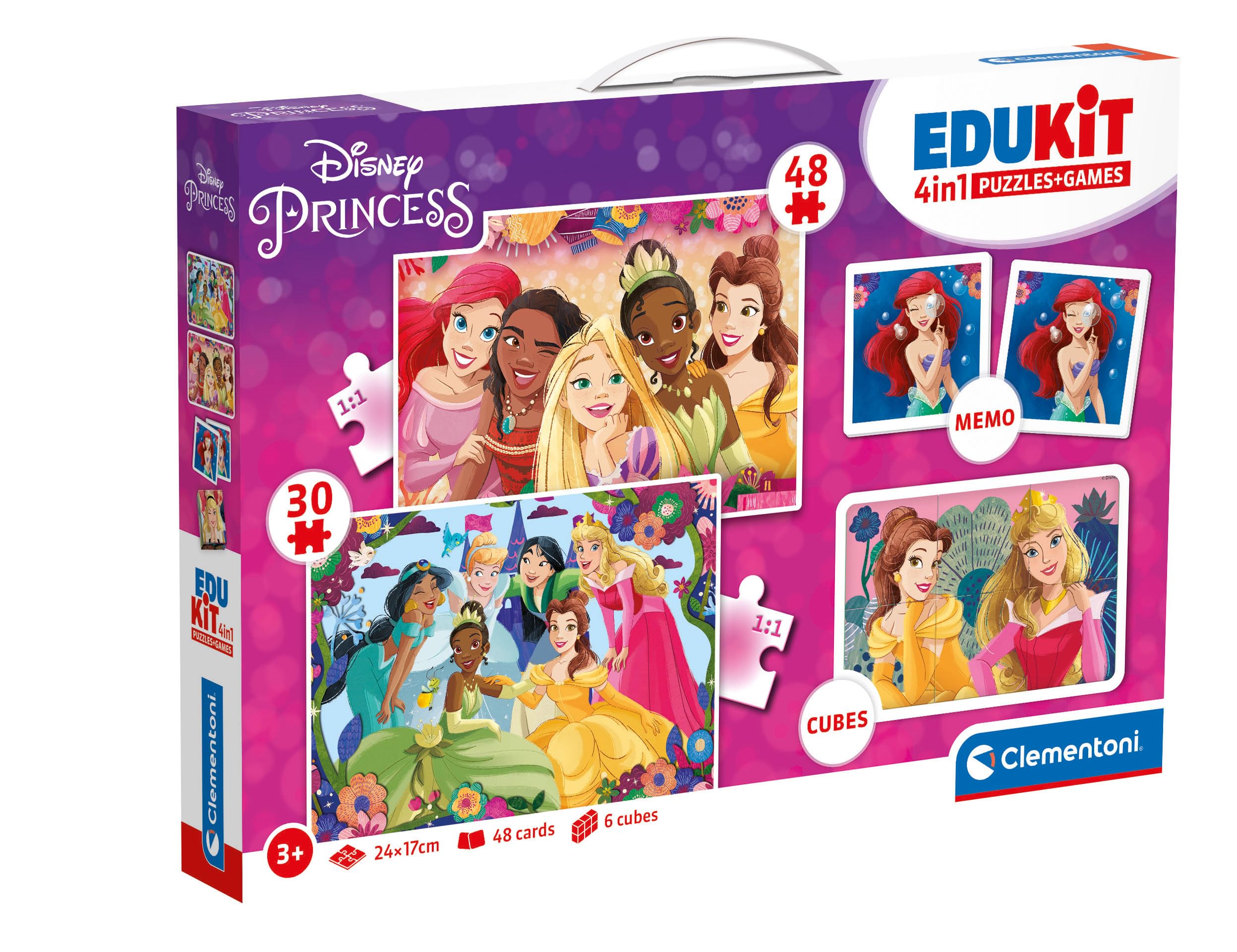 Amazon.com: Clementoni Princess, Edukit - Set of Puzzles and Games