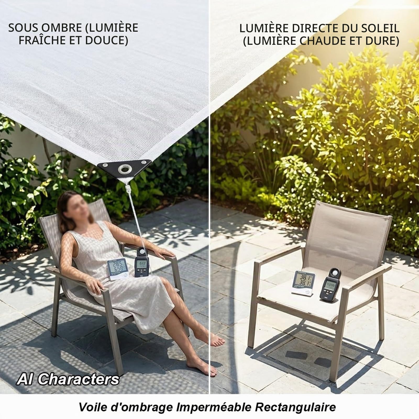 Filet D'ombrage 50% Blanc avec Œillets, Toile Ombrage Respirant Anti-UV