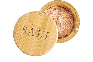 Totally Bamboo Salt Cellar Bamboo Storage Box with Magnetic Swivel Lid