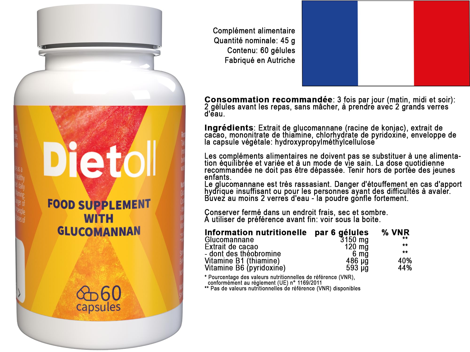 Dietoll - 180 Capsule (3x 60 Capsule), Confezione da 3