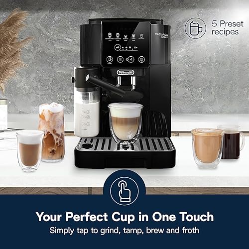 Miniatura 4 de De'Longhi Magnifica Start - Máquina automática de café expreso con espumador de leche automático y molinillo integrado, 5 recetas de un solo toque,