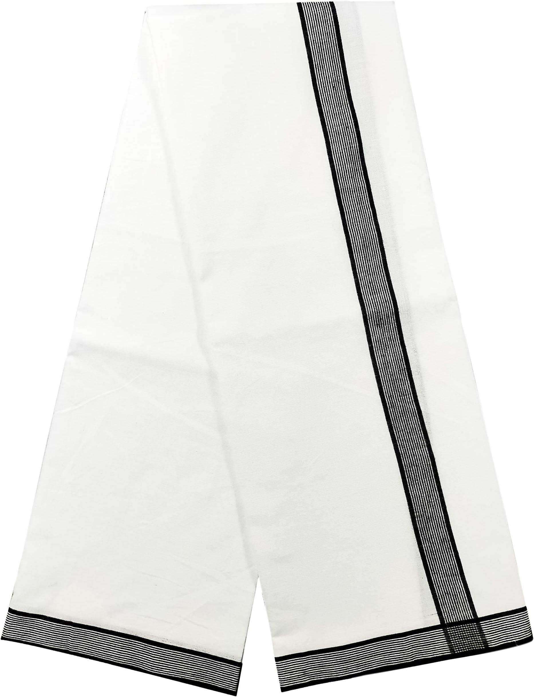 - Mens Thalapathy Border 100% Cotton Temple Wear Dhoti 2.00 Meters Mundu/Vesti