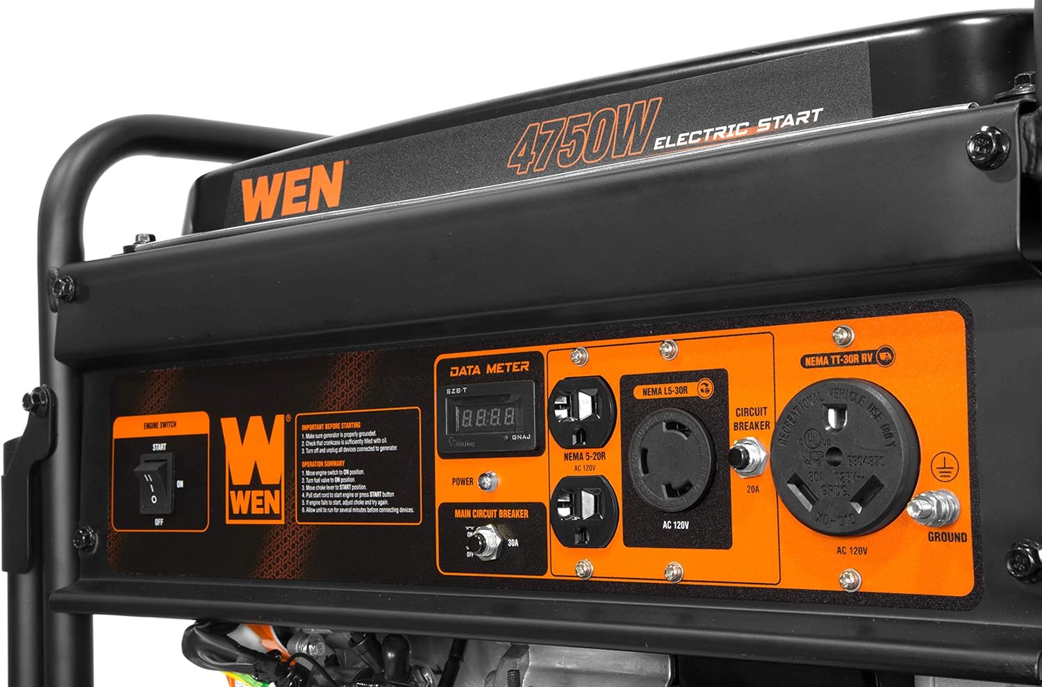 Buy WEN 56475 4750Watt Portable Generator with Electric Start and Wheel Kit Online at Lowest