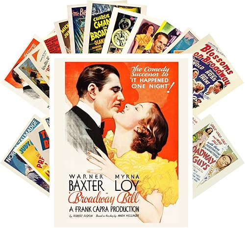 PIXILUV Postales vintage 24 piezas vintage películas musicales Broadway Pósteres de película vintage REPRINT