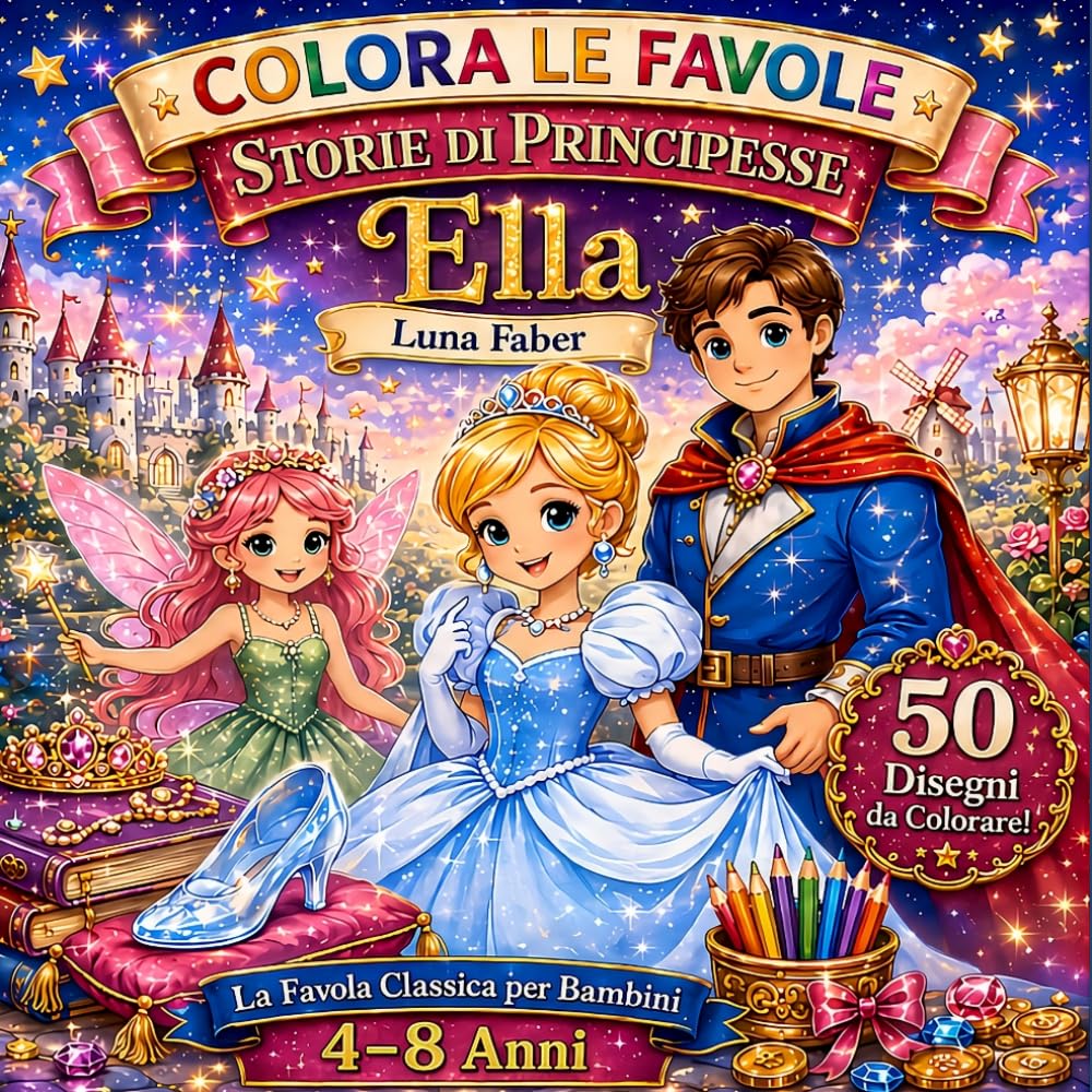 Colora le favole: La Favola Classica per Bambini 4–8 Anni