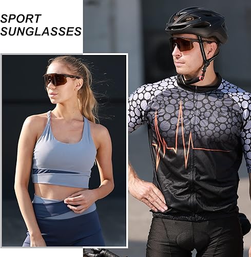 Miniatura 2 de HAAYOT Polarized Sports Sunglasses for Men Women Youth Baseball Cycling Running Softball Biking Glasses with 5 Lenses
