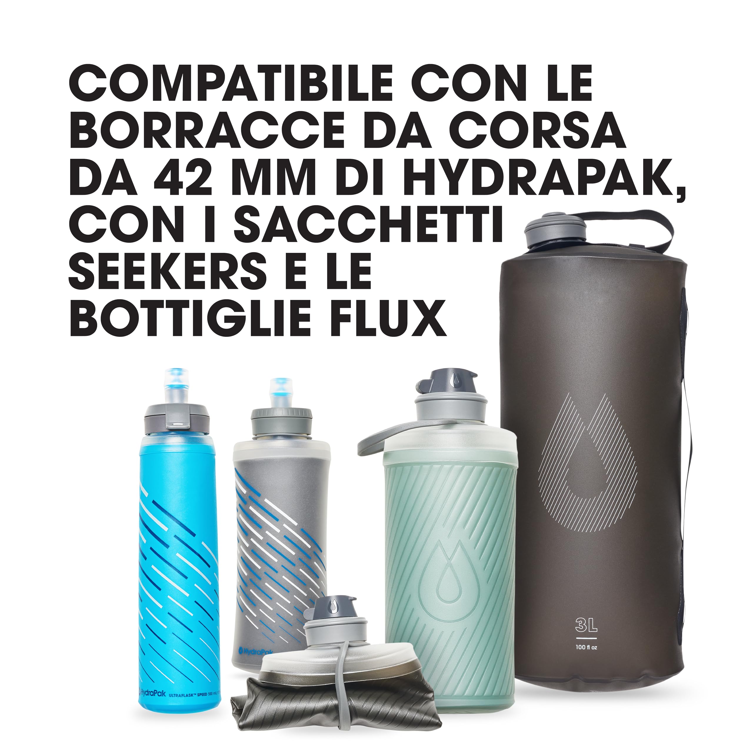 Kit filtro HydraPak da 42 mm - Accessorio per il filtraggio dell'acqua - Flusso rapido - Perfetto per l'escursionismo, il campeggio, i viaggi e la preparazione alle emergenze