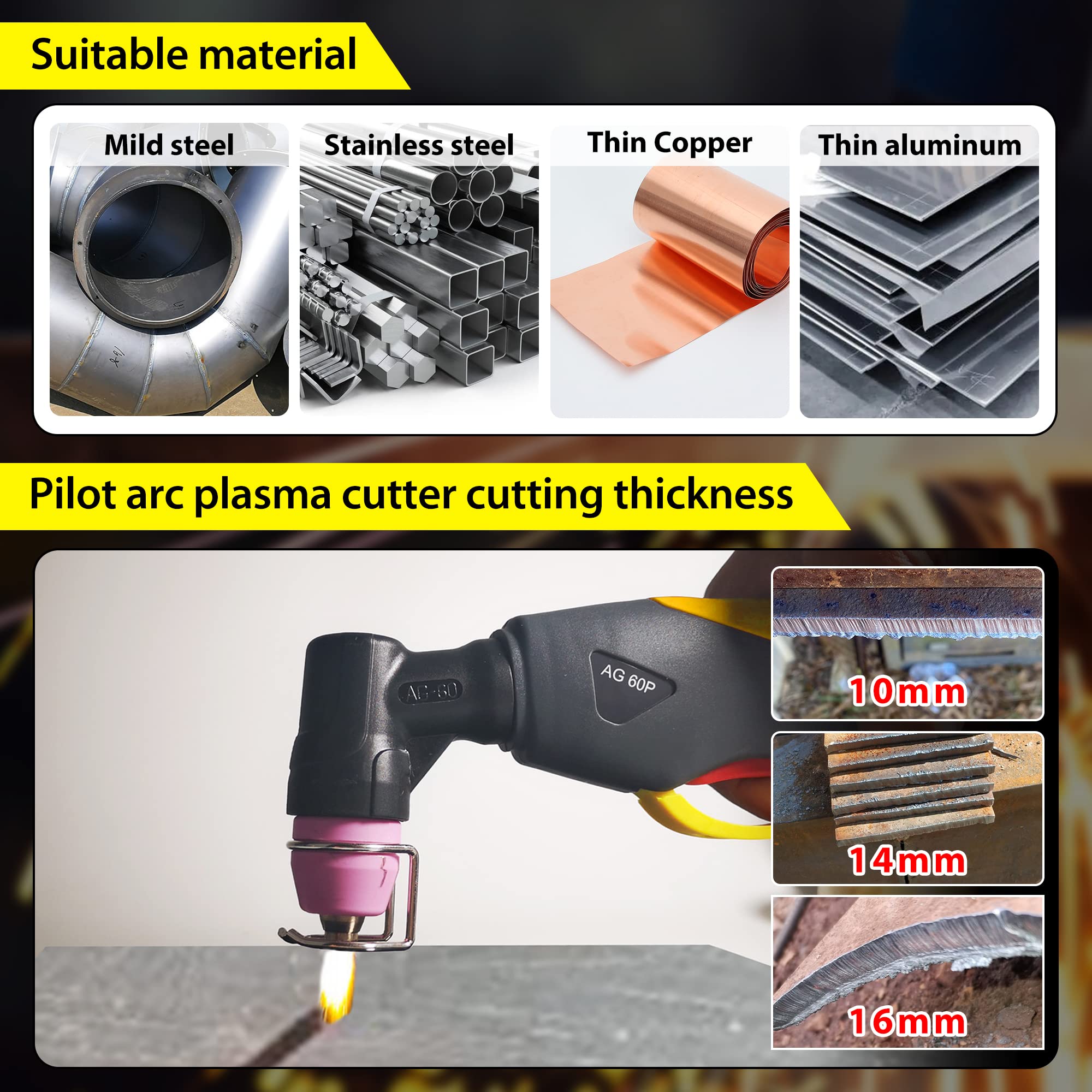 hynade Plasma Cutter HYC550XP, Non Touch Pilot Arc Plasma Cutter,55A