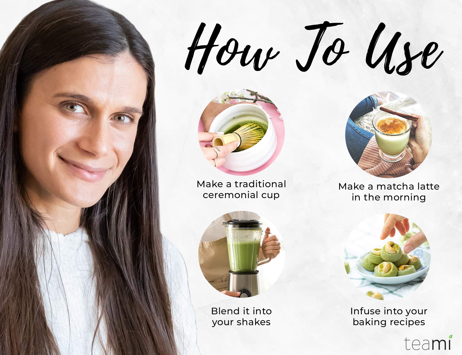 Teami Matcha Green Tea Powder - with Real Blueberry - Ceremonial Grade USDA Organic - Best for Lattes — view 3