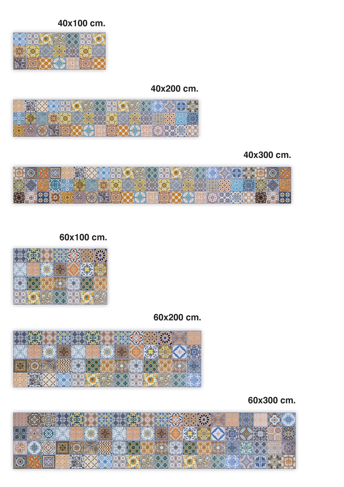 Panorama Spritzschutz Multicolor Hydraulico 40x300 cm - Küchenrückwand Platte - Küchenwand - Küche Selbstklebend