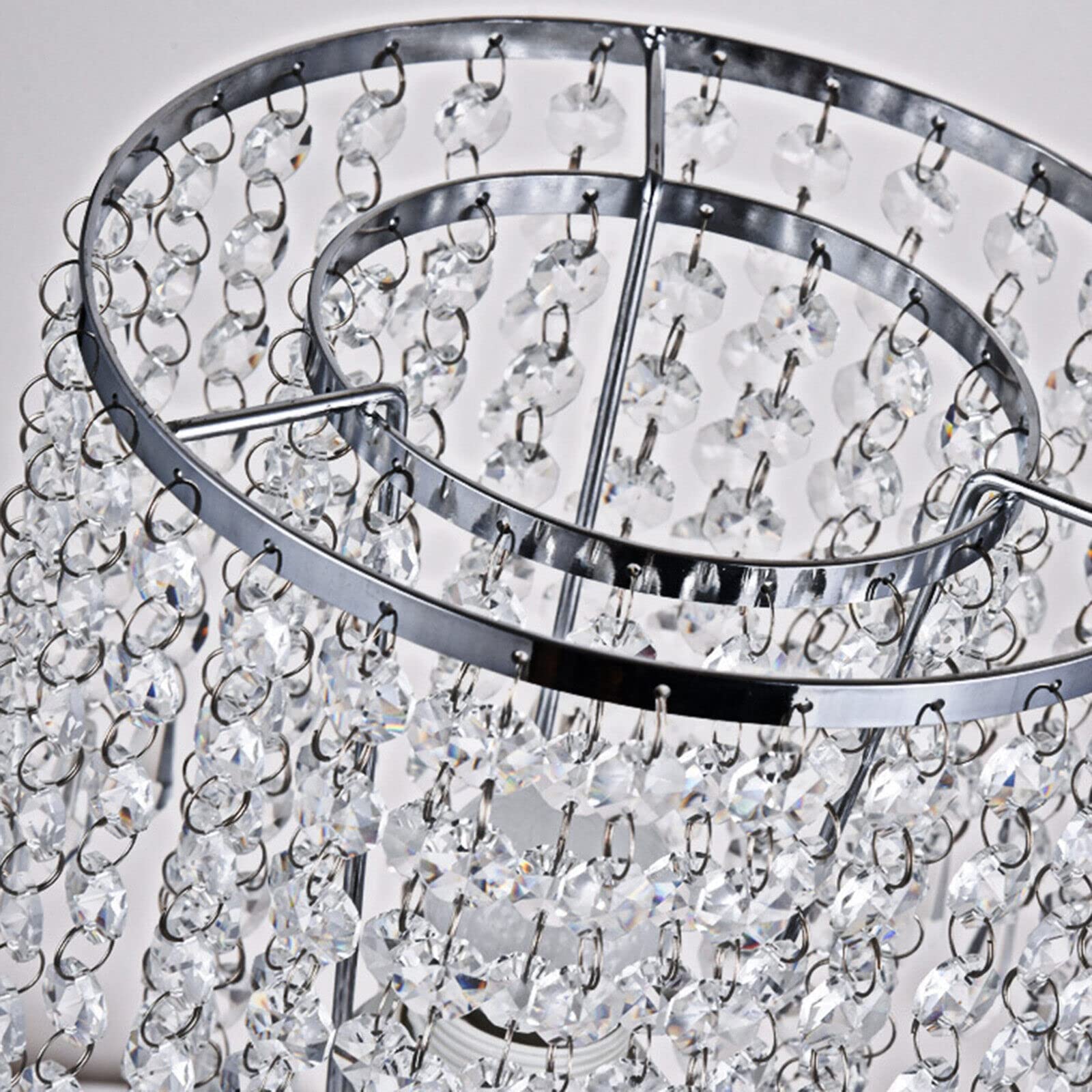 Lámpara de mesa de cristal, lámpara de mesa moderna, lámpara táctil elegante, lámpara de mesita de noche, lámpara de escritorio E27 para salón, dormitorio, comedor