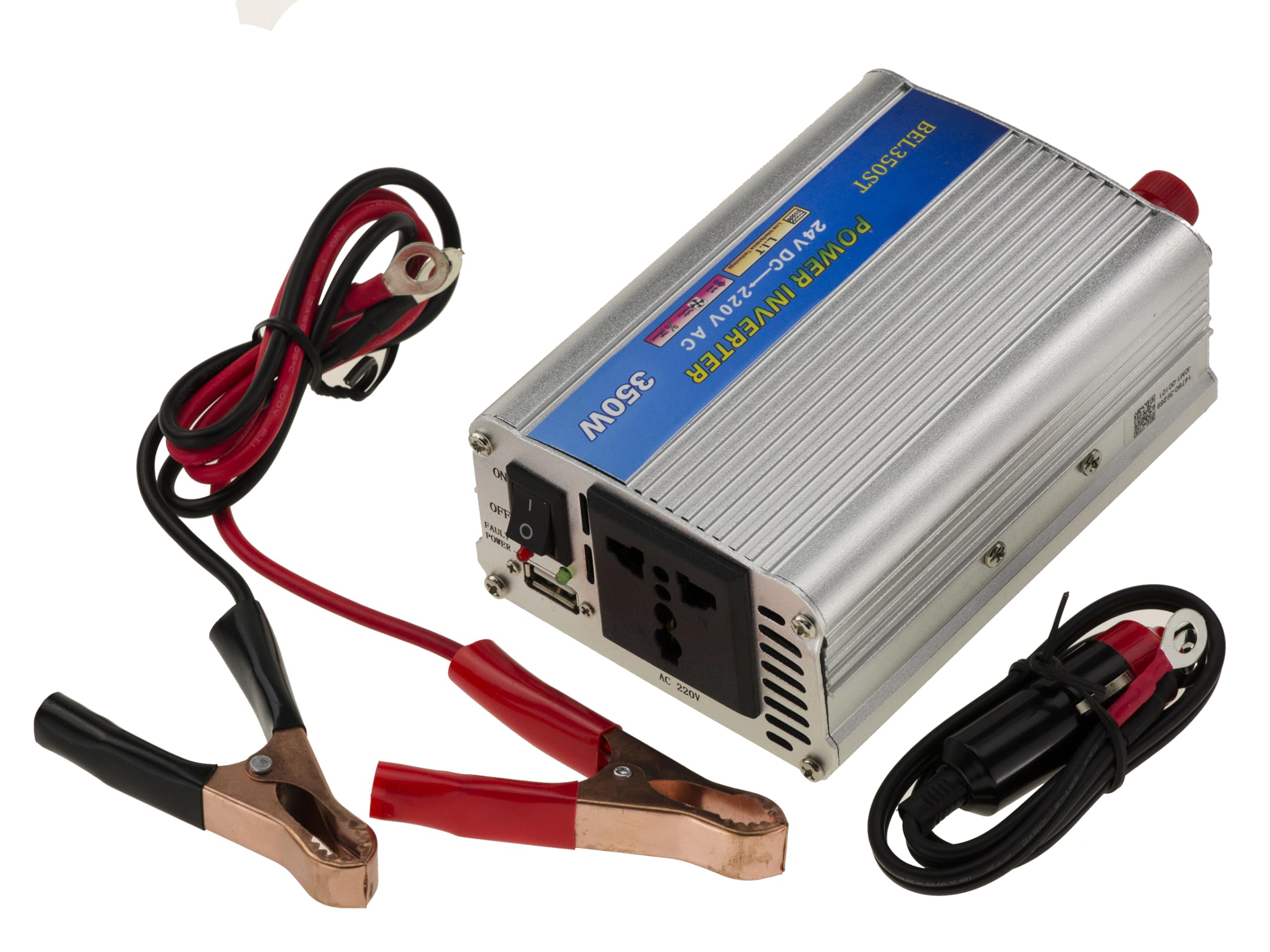 KALEA-INFORMATIQUE Convertisseur de Tension 24V en entrée vers 220V en Sortie. Puissance Continue 350 Watts, Puissance en crête 600W