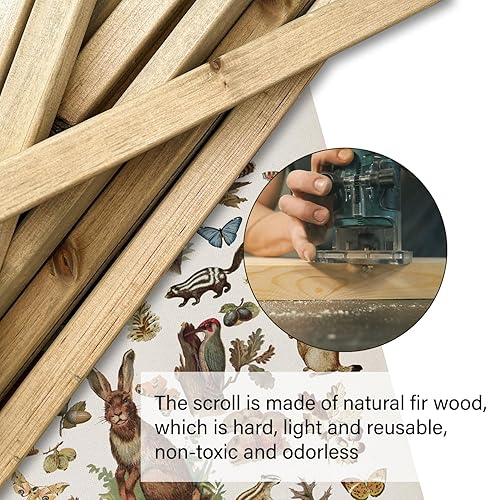 Miniatura 204 de XIAOAIKA Póster de botánica vintage con marco de madera, tabla de plantas venenosas antiguas, arte educativo botánico con especies peligrosas, 1