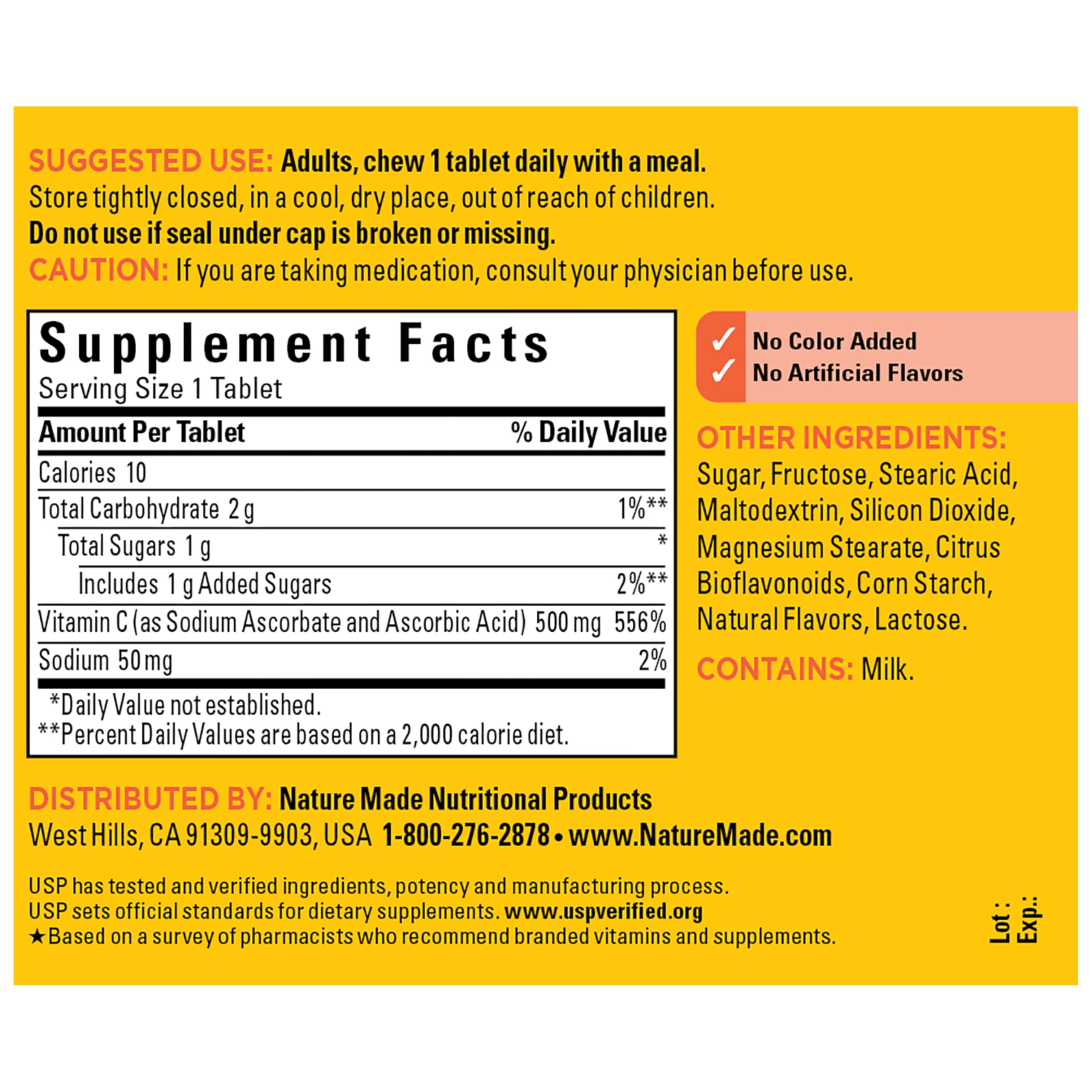 Nature Made Chewable Vitamin C 500 mg for Immune Support, 60 Tablets — Amazon image 8
