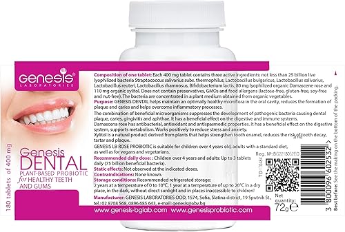 Miniatura 3 de Suplemento probiótico a base de plantas para la salud dental Cuidado bucal Probiótico dental Apoyo a la inmunidad curación intestinal Lactobacillus