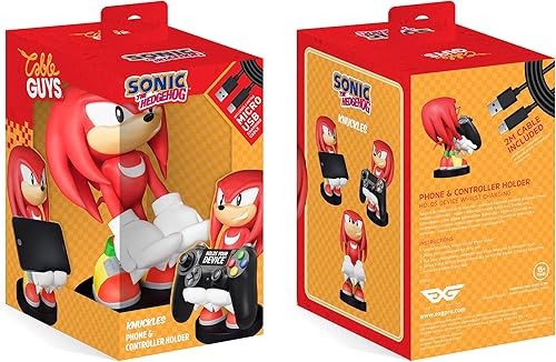 Vista 8 de Exquisite Gaming Nudillos Cable Guys Soporte para teléfono móvil y controlador incluye un cable de carga de 6 pies estatua de PVC resistente base