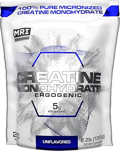 MRI Performance - Monohidrato de creatina en polvo 0.18 oz, suplemento de creatina micronizada 100% pura, crecimiento muscular y recuperación,