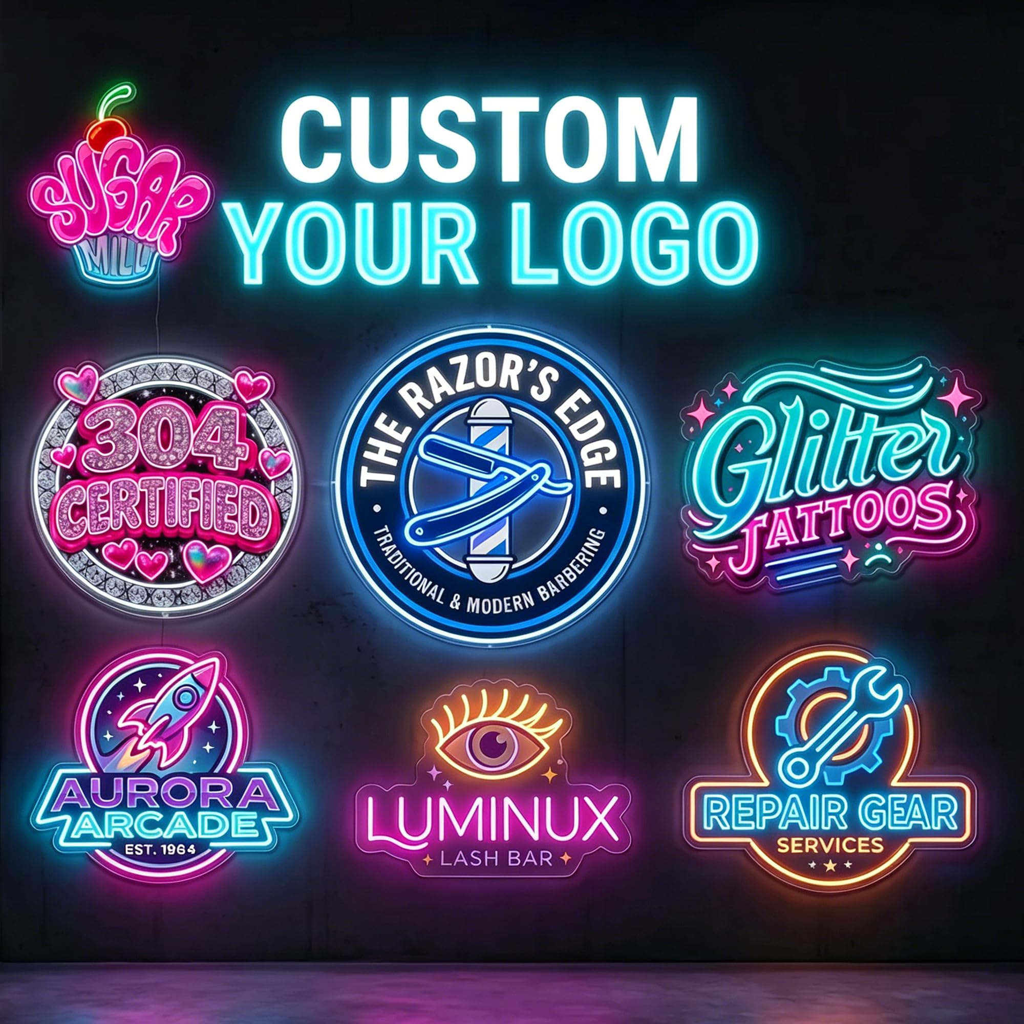 Led Logo Personalisiert Leuchtschild Personalisiert Logo für Wanddekoration