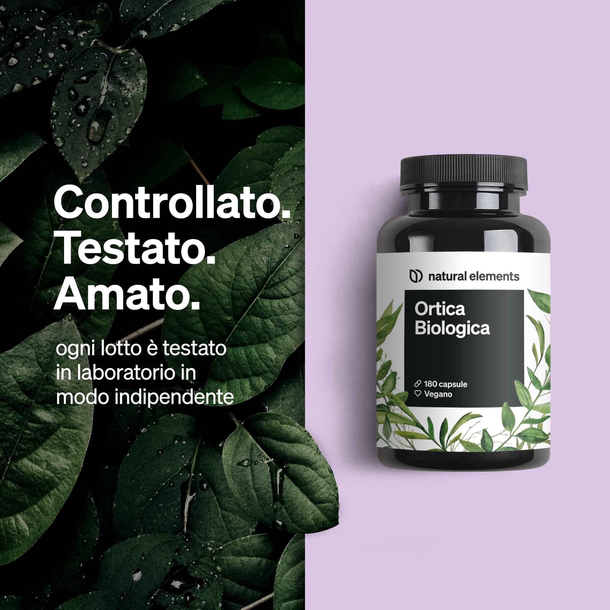 Ortica Biologica – 180 capsule – estratto di foglie di ortica 10 : 1 – vegano, ad alto dosaggio, senza additivi inutili – prodotto e testato in laboratorio in Germania