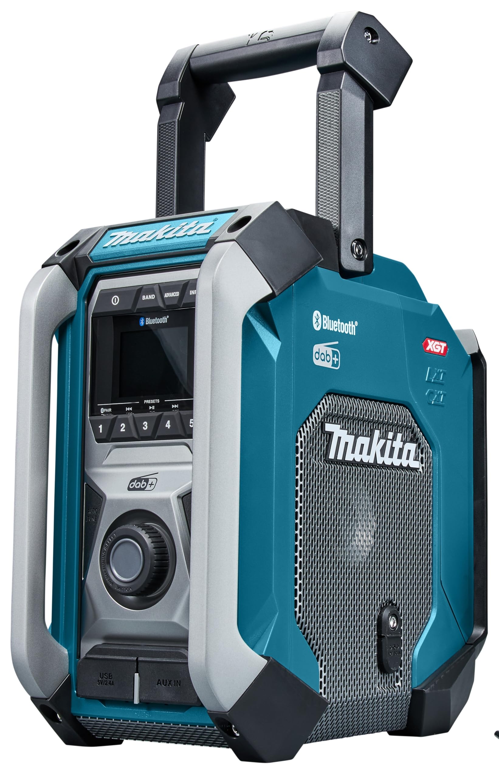 Makita MR007GZ Baustellenradio 18 V, 40 V Max., DAB, DAB+, FM, Bluetooth, Petrol, ohne Akku, ohne Ladegerät