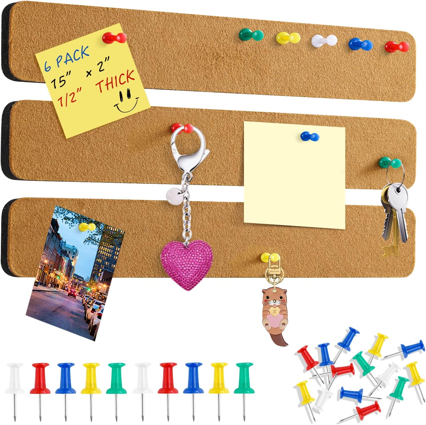 YEETIN Felt Bulletin Board Strips for Walls, SelfAdhesive