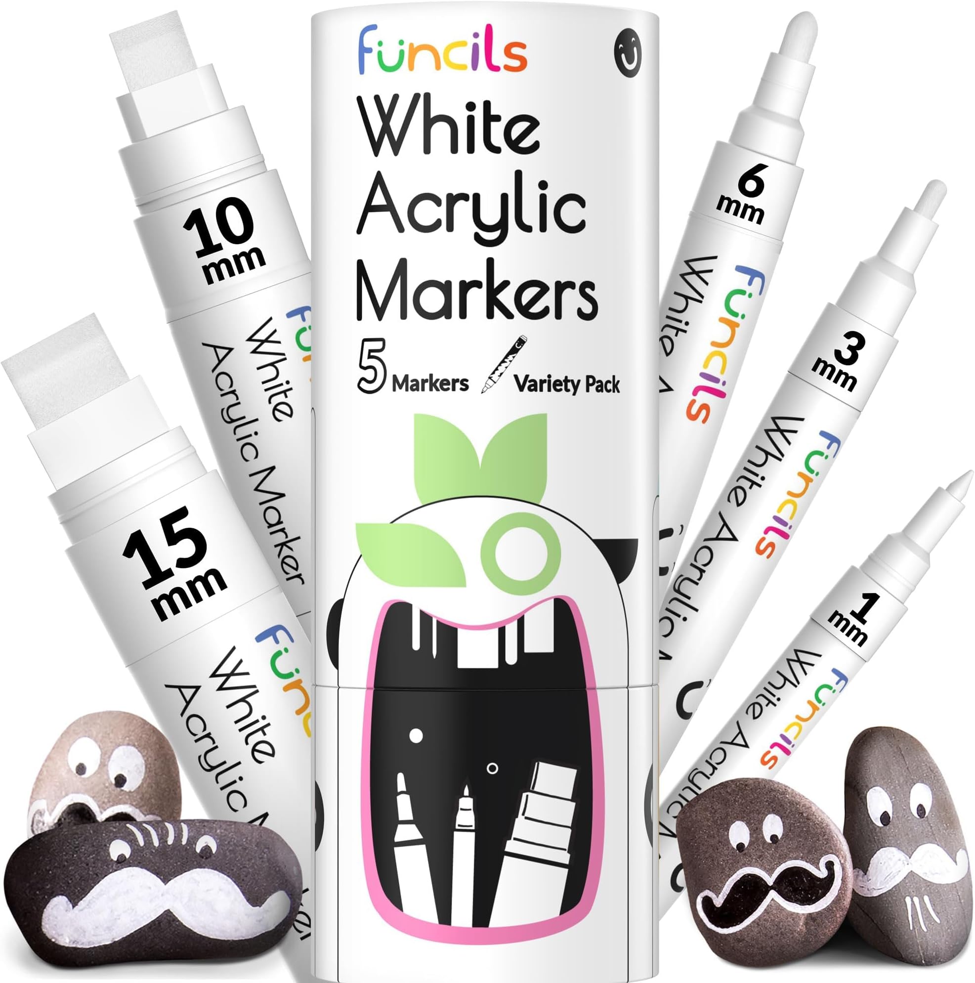 Amazon.com: BIGTHUMB Thick White Jumbo Poster Markers: 3 Pcs 15mm Wide ...
