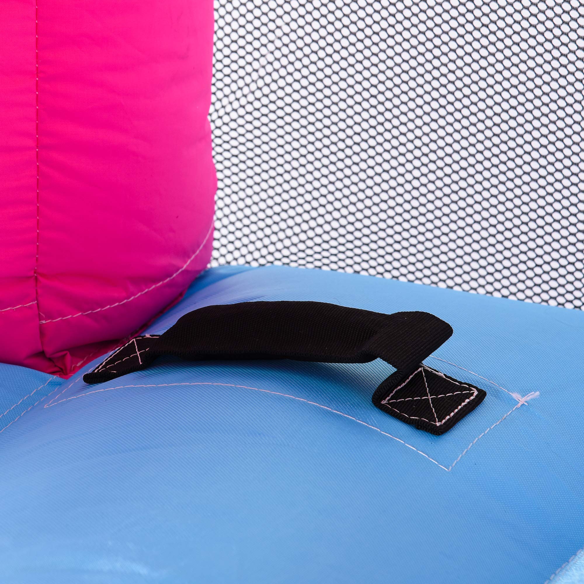 Outsunny Castello Gonfiabile per Bambini 4 in 1 con Trampolino, Scivolo, Piscina, Canestro Basket, Gonfiatore, Borsa da Trasporto, Tema Unicorno, Gioco Gonfiabile per 3 Bambini 3-8 Anni, 360x305x210cm