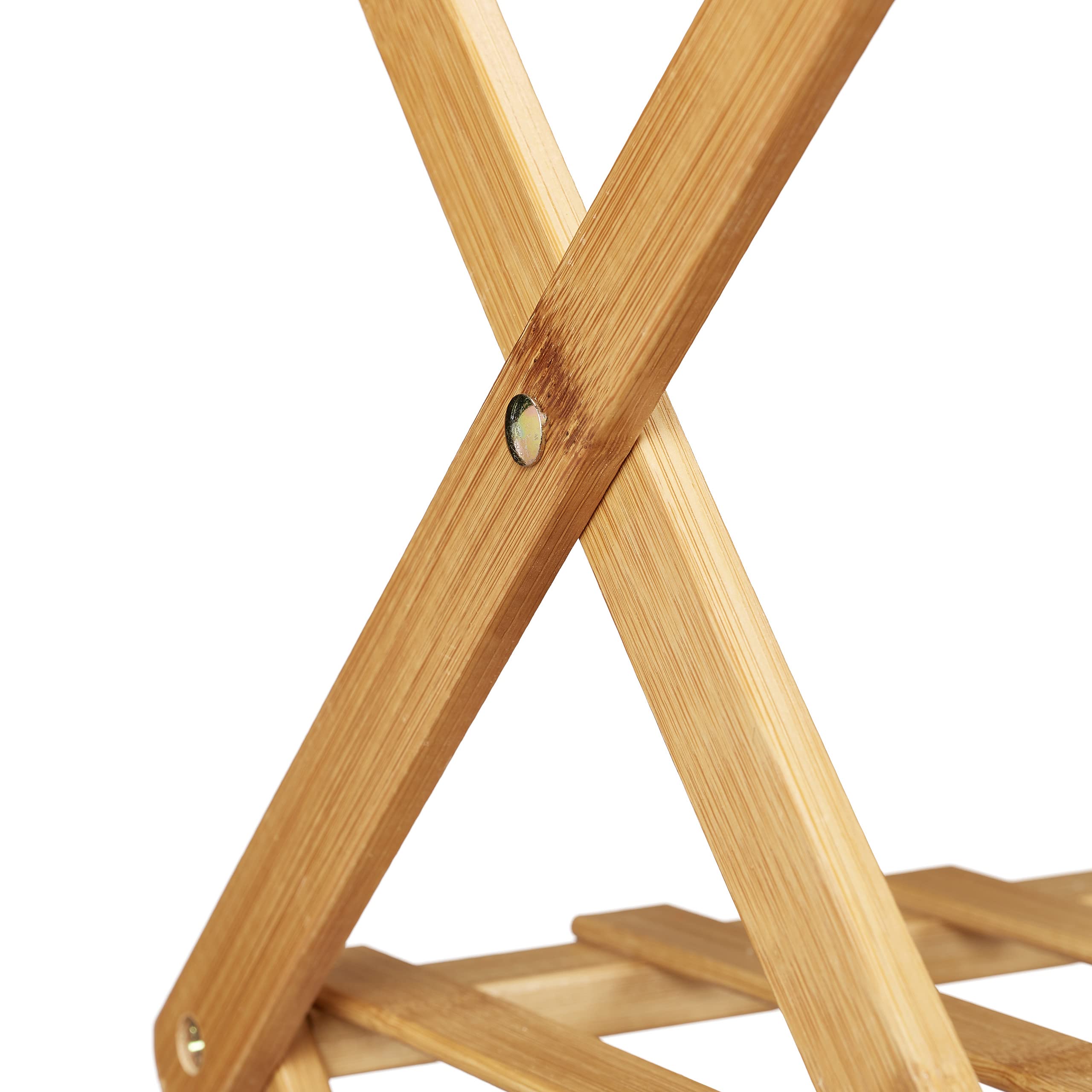 Relaxdays Zapatero Plegable Madera, Mueble Zapatos, 4 Niveles, 12 Pares, Interior o Exterior, 68 x 67 x 26 cm, Natural