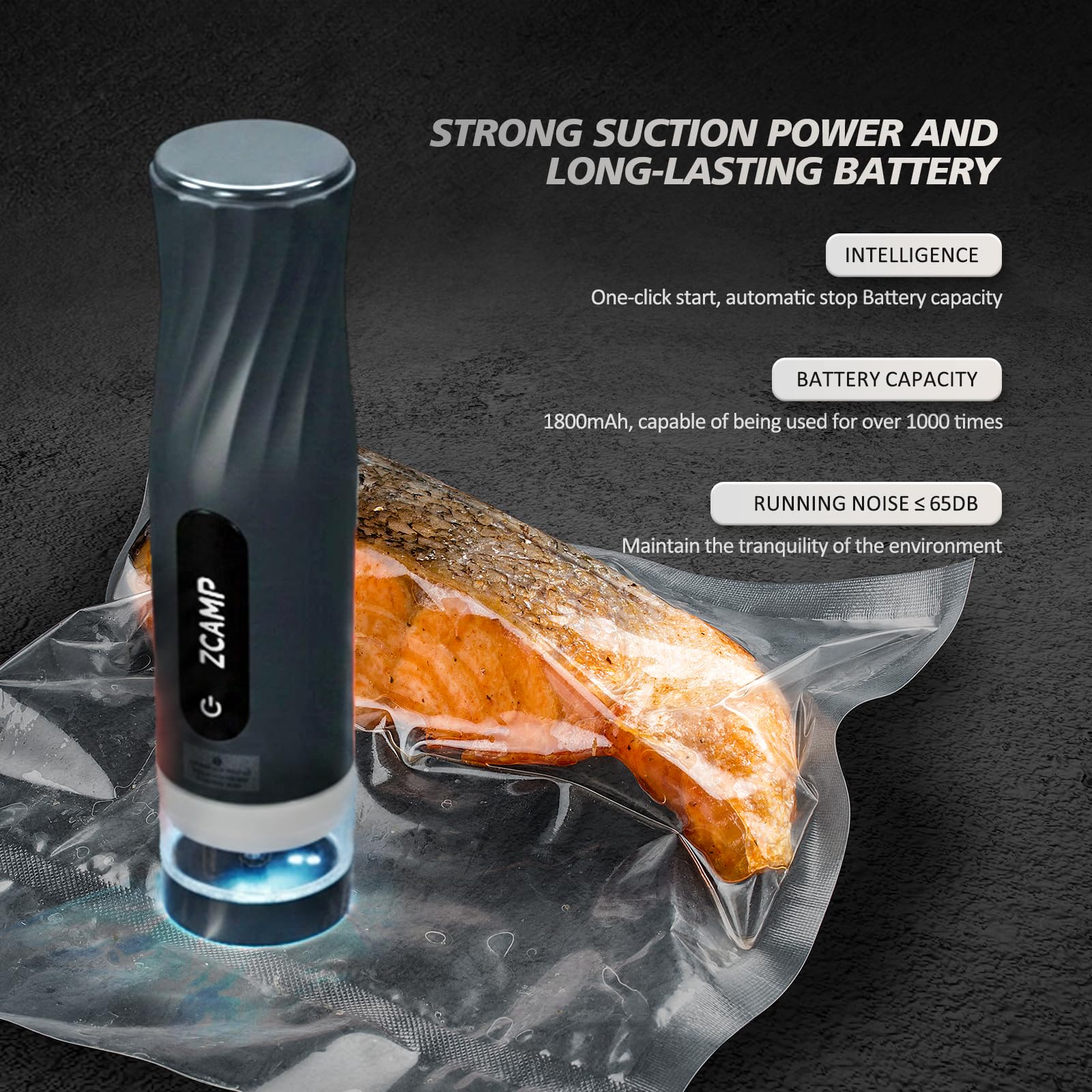 Machine à emballer sous vide portable sans fil avec 10 sacs réutilisables, rechargeable de type C pour viande, fromage, légumes, fruits, restes de fruits, arrêt automatique compact