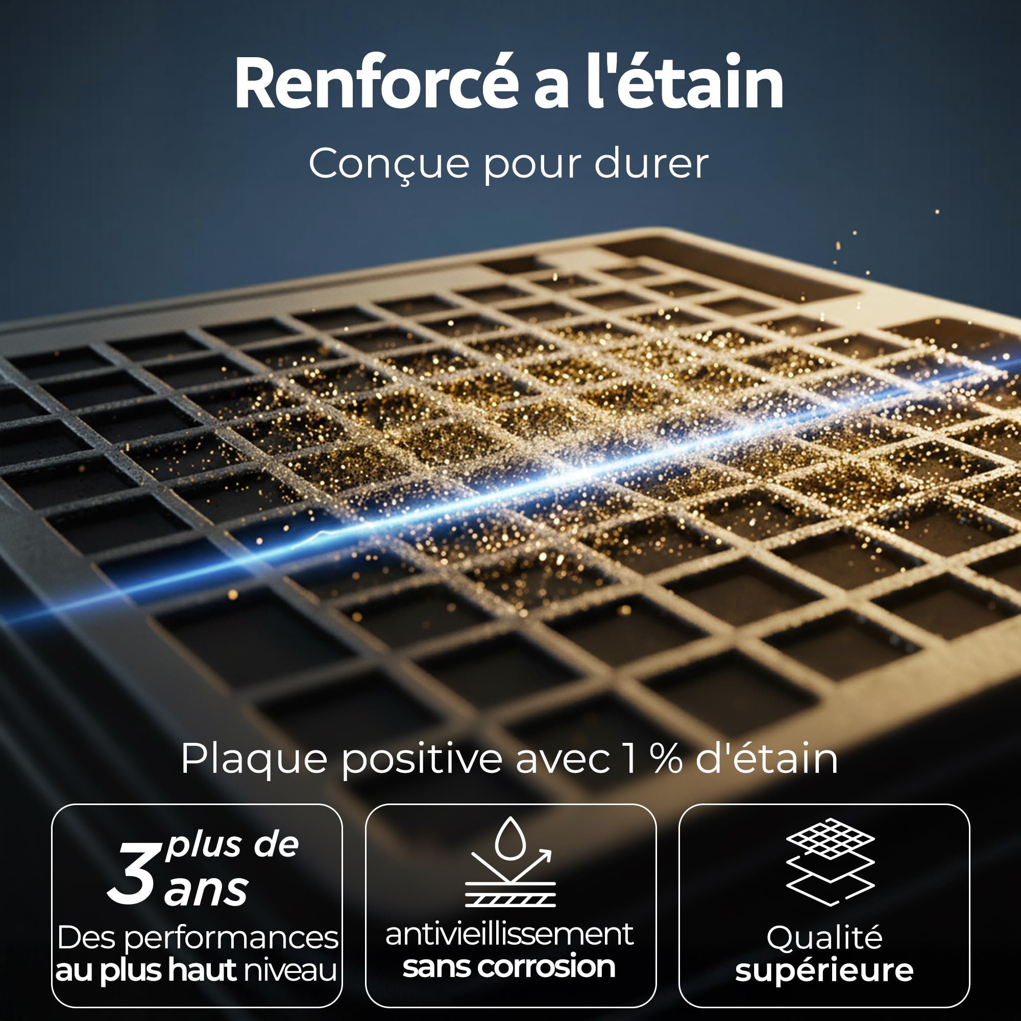 Atlantis 12v 9 ah Hermetic Lead Battery (VRLA), Convient pour UPS(onduleur), vidéosurveillance, systèmes d'alarme, mobilité électrique, Jouets, F2 6.3mm faston Connection, A03-BAT12-9.0A