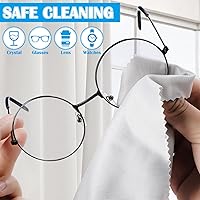 Vista 4 de Fabbay 200 paños de limpieza de microfibra para lentes, paños de microfibra de pantalla de 7 x 6 pulgadas, toallitas para lentes para lentes, Negro