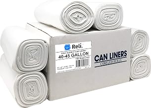 Reli. Premium 40-45 Gallon Trash Bags | 150 Count | Made in USA | Heavy Duty | Bulk | SuperValue | Clear Multi-Use Garbage Bags